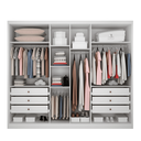 Ver imagem 4 de Guarda Roupa Casal 100% Mdf 6 Portas 6 Gavetas - Linea-branco - Móveis Novo Horizonte