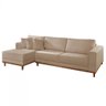 Sofá Fixo com Chaise 2,5m Cronos Linho com Molas Lado Esquerdo Meu Sofá Online - 4