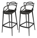 Ver imagem 1 de Kit C/ 2 Banquetas Allegra Masters 100% Polipropileno Preta
