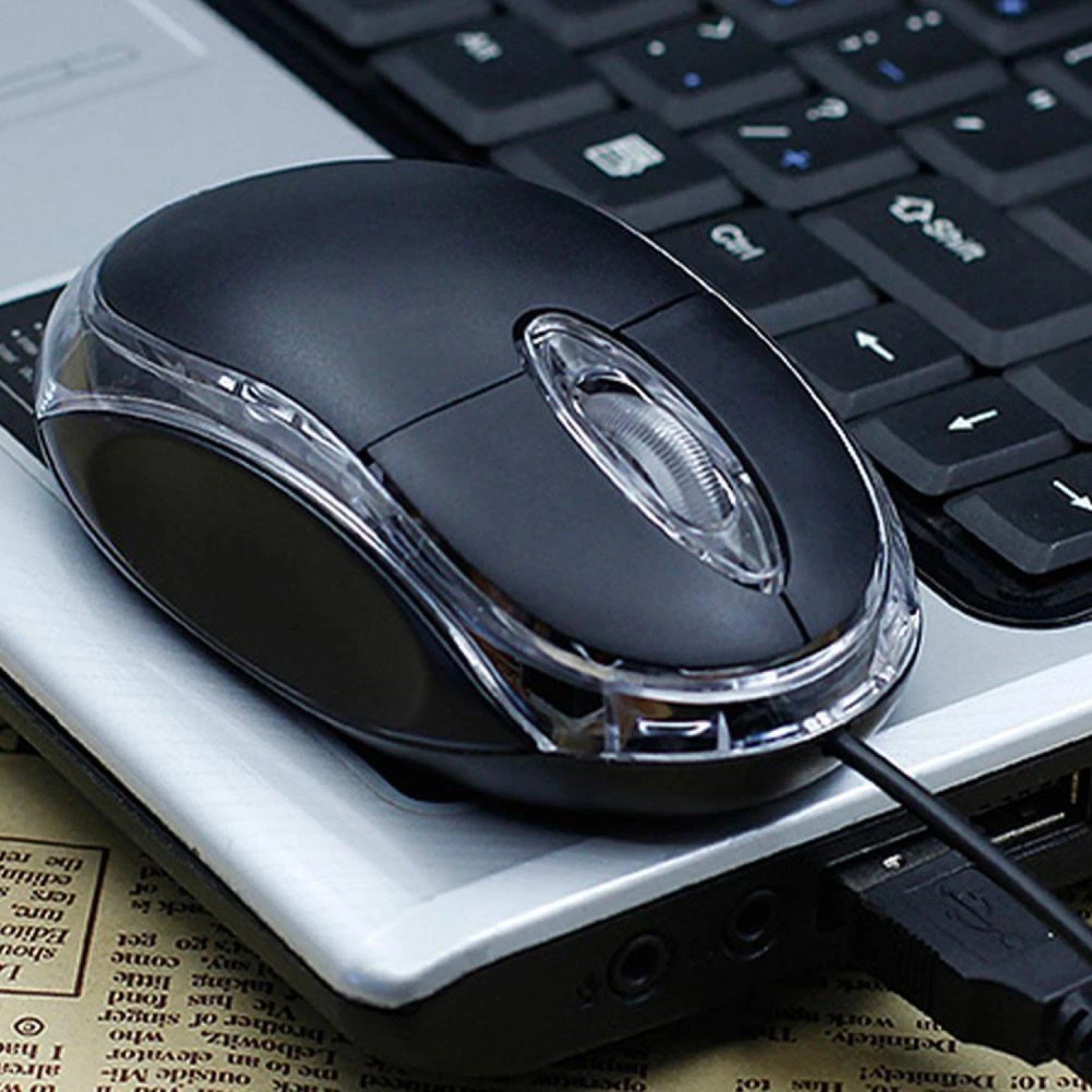 Mouse Usb Óptico Plug And Play Com Fio Banson Tech Computador Notebook Pc 800 1000dpi Alta Precisão