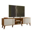 Ver imagem 4 de Rack para Tv até 65 Polegadas Denver com 2 Portas de Correr Nature/off White - Peternella