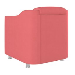 Poltrona Sofá Veludo Decorativa Recepção Clinica Estética Cílios:rosa - 3