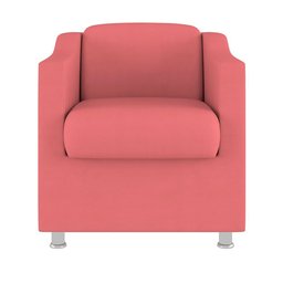 Poltrona Sofá Veludo Decorativa Recepção Clinica Estética Cílios:rosa - 2