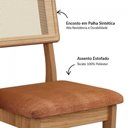 Ver imagem 7 de Mesa Jantar 4 Lugares MDF Base Ripada Freijó Terracota Dalla Costa Móveis