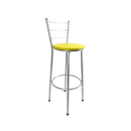 Kit 4 Banquetas Alta Prata Cozinha Gourmet Americana Balcão:amarelo - 2
