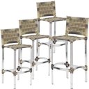 Ver imagem 3 de 4 Banquetas Madri em Alumínio para Edícula Cozinha Balcão Área Trama Original