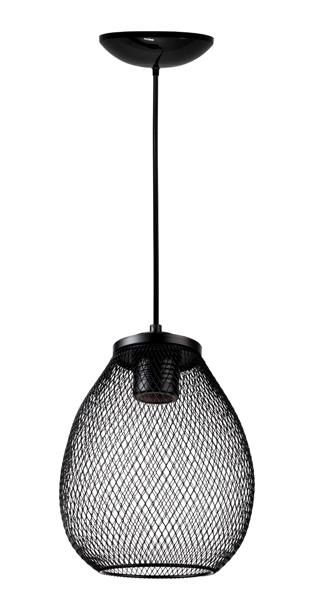 Luminaria Pendente Preta 16cm E27 MadeiraMadeira
