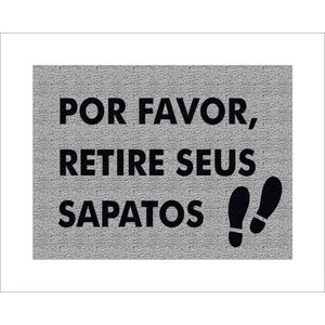 Tapete Capacho por Favor Retire Seus Sapatos