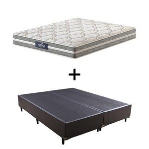 Cama Box Queen + Colchão de Molas Ensacadas Probel Vegas  Comfort Pillow Euro Queen