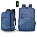 Ver imagem 5 de Mochila Executiva Impermeável Notebook 15.6 Azul