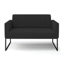 Ver imagem 5 de Sofá Namoradeira Base Industrial Preto Marisa Veludo D03 - D\'rossi Cor Preto