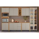 Ver imagem 1 de Cozinha Modulada Completa Allure 6 Peças (2aéreos+2balcões+1cristaleira+1torrequente) Cp21