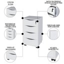 Ver imagem 5 de Mesa Escrivaninha em L Eron e Gaveteiro com Rodízios Mity A06 Branco - Mpozenato