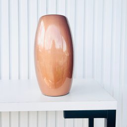 Vaso médio na cor cobre de cerâmica liso centro de mesa - 2