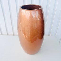 Vaso médio na cor cobre de cerâmica liso centro de mesa - 4