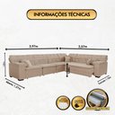 Ver imagem 2 de Sofá Magno 3.97x2.57m de Canto, Retrátil e Reclinável - Bege