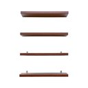 Ver imagem 1 de Kit 4 Prateleiras 100% MDF cor CANELA 30x10x1,5cm + Suporte de instalação