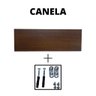 Kit 4 Prateleiras 100% MDF cor CANELA 30x10x1,5cm + Suporte de instalação - 3