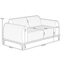 Ver imagem 4 de Kit Sofá 3 Lugares 210cm com 02 Poltronas Molino Base Castanho Pés D'ouro D02 Couríssimo Whisky B
