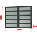 Ver imagem 2 de Basculante Alumínio 2 SEÇÕES100 X 120 Elite V.Boreal Preto Brimak