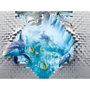 Ver imagem 2 de Papel de Parede Animais Golfinho Corais 3d Anm271