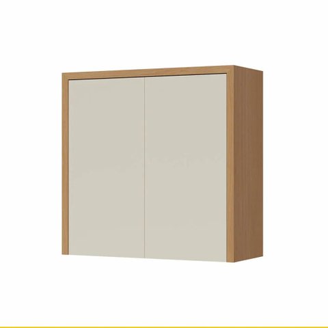 Armario Aereo Nesher Condessa 2pt 80cm (carvalho Greige)