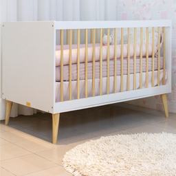 Berço Americano para Quarto de Bebê Linha Retrô 2 em 1 Quater - 2