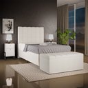 Ver imagem 2 de Calçadeira Recamier Baú Para Cama Box Solteiro Dália 100x50 Cm W01 Linho Champagne - Lyam Decor