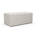 Ver imagem 1 de Calçadeira Recamier Baú Para Cama Box Solteiro Dália 100x50 Cm W01 Linho Champagne - Lyam Decor
