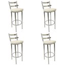 Ver imagem 1 de Conjunto 4 Banquetas Rafaela - Redonda Alta para Bar e Cozinha Cromada com Assento Confortável Cor B