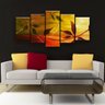 Quadro Decorativo Pintura Das Folhas 129x61 5pc Sala - 1
