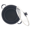 Ver imagem 4 de Kit com 3 Caçarolas Dona Chefa Anti Aderente Tampa de Vidro 24cm 26cm 28cm