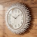 Ver imagem 1 de Relógio de Parede Místico Solar Branco Oriental Rustico 45cm