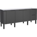 Ver imagem 1 de Gabinete de Cozinha Para Pia de 200 em Madeira Cisne 2 Gavetas Preto - Cozimax