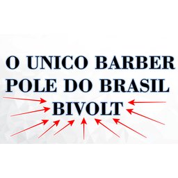 BARBER POLE GIRATÓRIO 70CM BIG VOLTAGM BIVOLT TAMANHO BIG. - 5