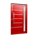 Ver imagem 1 de Porta Pivotante Alumínio Lambril Miraggio c/Pux.e.Elite Vermelho 240x130 Brimak