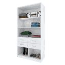 Ver imagem 1 de ARMÁRIO PRATELEIRAS E GAVETAS M113.2021.B (CLOSET LOJA) MUNDI MOVEIS