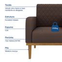 Ver imagem 6 de Poltrona Decorativa Ágata em Veludo Just Time