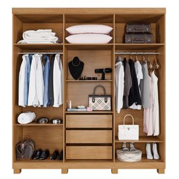 Guarda Roupa Milão 6 Portas 3 Gavetas 7 Prateleiras - Benetil - 3