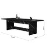 Mesa de Mesa Estilo Marmore Cozinha Retangular Área Gourmet:preto/mármore - 4