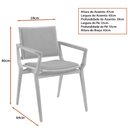 Ver imagem 3 de Cadeira para Mesa de Jantar Katy 59cm Madeira Maciça com Braço | Linho Verde - Sallar Home