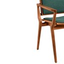 Ver imagem 4 de Cadeira para Mesa de Jantar Katy 59cm Madeira Maciça com Braço | Linho Verde - Sallar Home