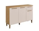 Ver imagem 7 de Balcão Titanium 3 Portas Arte Móveis Cinamomo/off White