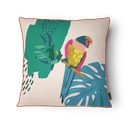 Ver imagem 2 de Kit 3 Capas de Almofada 43x43cm Microfibra Floral Arara Tropical Color