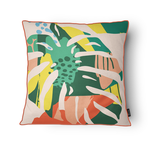 Kit 3 Capas de Almofada 43x43cm Microfibra Floral Arara Tropical Color
