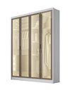 Ver imagem 2 de Guarda Roupa Casal Moderni Glass Reflecta 4 Portas 3 Gavetas Nh Rei de Casa Neve