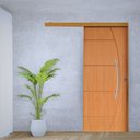 Ver imagem 2 de Porta de Correr Belissima 6 Trilho Embutir Pux. Curvo Cromado 1.02 X 2.10 Lado Direito – Hale