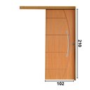Ver imagem 3 de Porta de Correr Belissima 6 Trilho Embutir Pux. Curvo Cromado 1.02 X 2.10 Lado Direito – Hale