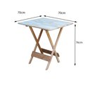 Ver imagem 3 de Jogo de Mesa Dobrável com 2 Cadeiras de Madeira 70x70 - sem Pintura