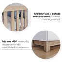 Ver imagem 6 de Berço Americano Mini Cama Aconchego Branco/jequitibá - Móveis Henn